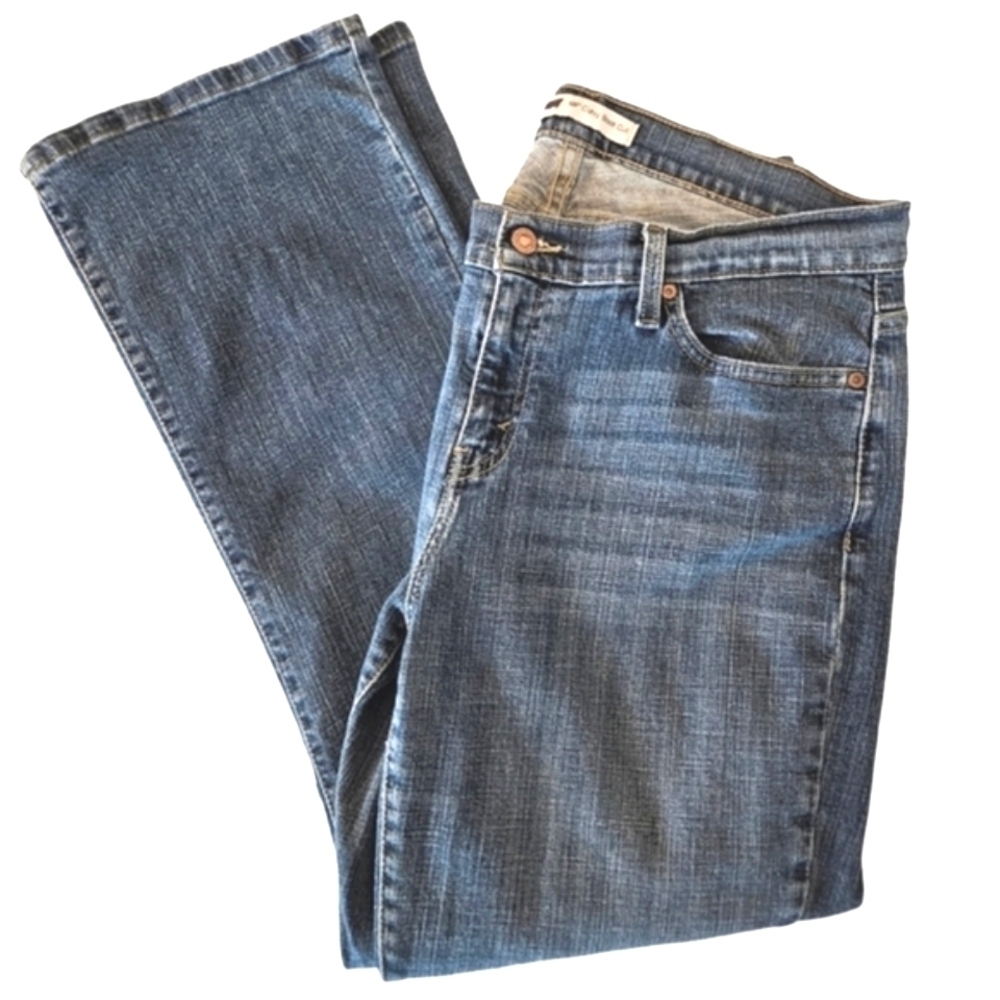 LEVI'S CURVY BOOT CUT JEANS SZ 33/16 S BLUE - Picture 5 of 10